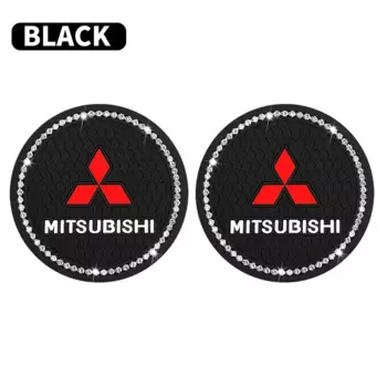 2 шт. логотипа автомобиля, новый автомобиль с алмазной силиконовой подставкой для Mitsubishi Asx Lancer Pajero 4 Outlander 3 Xl l200 EX10 X Colt Pajero