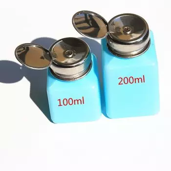 2 шт./лот 100 мл 200 мл синие коррозионно-стойкие спиртовые бутылки ESD Пластиковые Диспенсеры Для спирта/бутылка для спирта ESD
