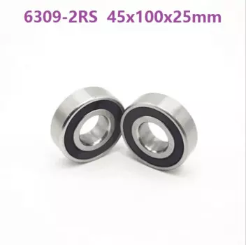2 шт./лот 6309RS 6309-2RS 6309 RS 2RS 45x100x25 мм глубокие подшипники качения паза глубокий шаровой подшипник 45*100*25 мм