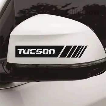 2 шт./лот, автомобильное зеркало заднего вида, спортивная наклейка, спортивная наклейка, украшение для Hyundai Tucson 2006 2007 2008 2016 2017 2018, аксессуары