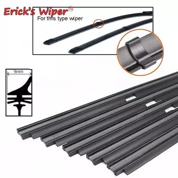 2 шт./лот, класс AAA, автомобильный автомобиль, мягкая резиновая заправка для зажимной вкладки, байонетный боковой штифт, узкие кнопочные щетки стеклоочистителя 8 мм 26 дюймов