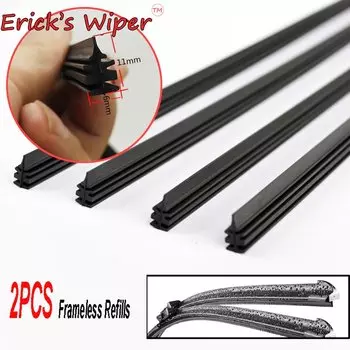 2 шт./лот, универсальная автомобильная вставка класса ААА, мягкая резиновая полоса, сменный блок для безрамных щеток стеклоочистителя 6 мм, 26 "24", автомобильные аксессуары