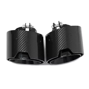 2 шт./лот, выхлоп из углеродного волокна для BMW G20 G21 320i 330i, наконечник глушителя, прямая заглушка, выхлопная труба M, насадка выхлопной системы