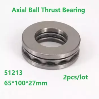2 шт./лот высокое качество 51213 65 100 27 мм осевой шарикоподшипник плоский упорный шарикоподшипник 65*100*27 мм