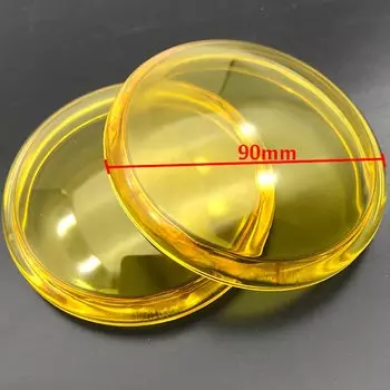 2 шт./лот желтые Противотуманные фары диаметром 90 мм, противотуманные фары из закаленного стекла, водонепроницаемые противотуманные фары, противотуманные фары, стеклянная крышка
