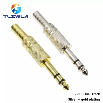 2 шт. Металлические разъемы TLZWLA 6.35 мм/6.5 мм для микрофона