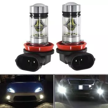 2 шт. мини-лампы для автомобильных фар, светодиодная лампа 3030 чип H4 H7 H11 H8 H9 9006 HB4 H1 9005 HB3 12000LM, автоматические противотуманные фары 6000K 4300K