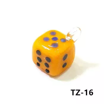 2 шт. многоцветные стеклянные покер кости кулоны JSSMTLP