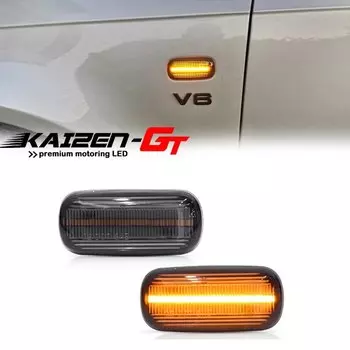 2 шт., мощные дымчатые линзы, янтарные светодиодные передние крылья, боковые габаритные огни для Audi A3 S3 8P A4 RS4 S4 B6 B7 A6 S6 RS6 A6 C5 C7 и т. д.