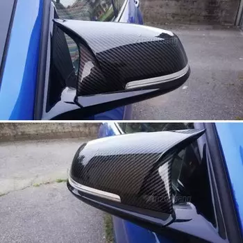 2 шт., накладка на боковое зеркало заднего вида для BMW F20 F21 F22 F23 F30 F31 F32 F36 X1 E84 из углеродного волокна
