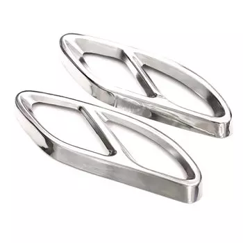 2 шт., накладка на выхлопную трубу из нержавеющей стали для Mercedes Benz A B C E GLC GLE Class W176 W246 W205 W213 AMG, Стайлинг автомобиля