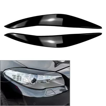 2 шт., накладки на передние фары BMW 5 серии F10 F11 2011 2012 2013 2014