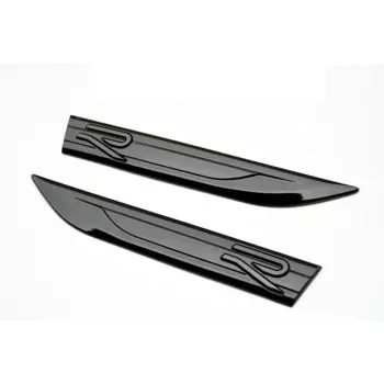 2 шт., наклейка на боковой бампер автомобиля из АБС-пластика для Volkswagen R RLINE Polo Golf Jetta Beetle CC Tiguan Touran Passat T-ROC MK4