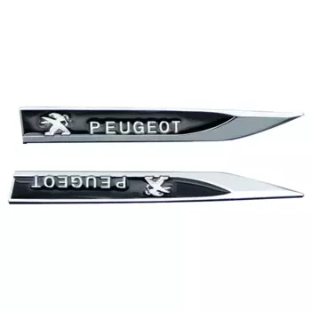 2 шт., наклейки-эмблемы на боковые крылья для Peugeot 407, 508, 2008, 5008, 307, 308, 3008, 206, 207, 208, 107, 205