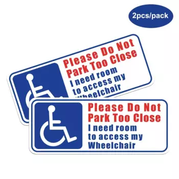 2 шт. не припаркуйте слишком близко, для инвалидной коляски нужна наклейка с пространством, наклейка на лобовое стекло автомобиля