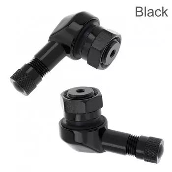 2 шт., ниппели из алюминиевого сплава для бескамерных мотоциклетных колес, угол 90 градусов, 4 цвета