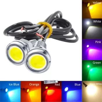 2 шт. Новый 18 мм автомобильный Eagle Eye Silver Shell DRL светодиодные дневные ходовые огни светодиодные 12 В резервные парковочные огни заднего хода автомобильные лампы