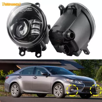 2 шт., обновленная светодиодная противотуманная фара с линзами для Lexus ES300h ES350 2013 2014 30 Вт, автомобильная правая + левая противотуманная фара, аксессуары для DRL H11