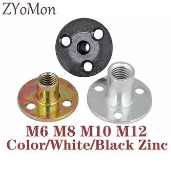 2 шт. оцинкованные гайки Zinic M6 M8 M10 M12 белые черные