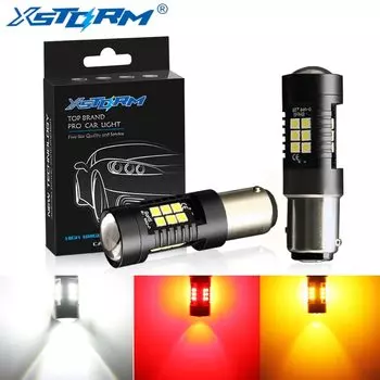 2 шт. P21/5 Вт светодиодный лампы 1157 BAY15D светодиодный 21 3030SMD авто светильник лампы тормозной фонарь автомобиля сигнальная лампа 12V 24V белого и желтого цвета, желтый красный
