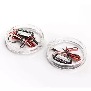 2 шт./пара автомобильных ангельских глаз 80 мм 95 мм 100 мм 125 мм 2,5 дюйма 3 дюйма автоматические кольца Halo 9-30 В фары дальнего света с драйвером белые