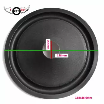 2 шт./лот, 6 6,5-дюймовый гофрированный динамик, бумажный конус, барабан, пенопластовый край, 158 x 26,6 мм, аксессуары для среднечастотных динамиков