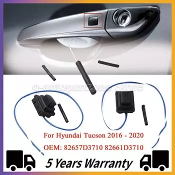 2 шт. передняя дверь автомобиля, внешняя дверная ручка, маленькая кнопка переключателя для Hyundai Tucson 2016-2020 82651D3710 82661D3710