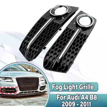 2 шт., передняя противотуманная решетка для Audi A4 B8 2009 2010 2011