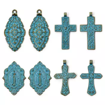 2 шт., подвески для ожерелья «Дева Мария»