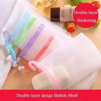 2 шт. подвесная пенящаяся сетка для мыла для душа, ванная комната, очищающее средство для лица, чистка тела, мыло, сетка, перчатка, пузырчатая сетка, мешки, инструменты для чистки
