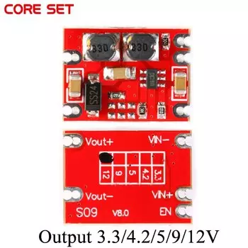 2 шт., повышающая плата модуля питания постоянного тока, вход постоянного тока 3-15 в, выход 3,3 В/4,2 В/5 В/9 В/12 В, Электронная печатная плата «сделай сам»