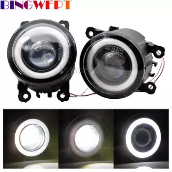 2 шт., противотуманная фара «глаза ангела» для Ford EcoSport 2013, 2014, 2015, 2016, автомобильная противотуманная фара переднего бампера, 12 В, H11, водонепроницаемая