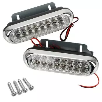 2 шт. противотуманные белые фары 16 светодиодных автомобильных фургонов DRL дневные фары DRL дневные ходовые огни 12 В универсальные автомобильные дневные ходовые огни
