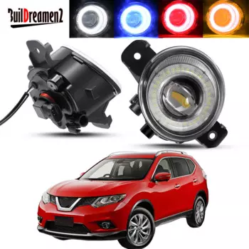 2 шт. противотуманные фары «ангельские глазки» в сборе для Nissan X-Trail T32 2014 2015 2016 автомобильные светодиодные линзы противотуманные фары дневного света DRL 30 Вт 12 В