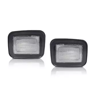 2 шт., прозрачные/дымчатые линзы, передний бампер автомобиля, комплект корпусов указателя поворота для Hummer H2 SUV SUT 2003-2009 годов, без лампы/розетки