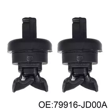 2 шт., пряжка для багажника 79916-JD00A, зажимы для полки и шнура автомобиля для Nissan Qashqai J10 J11 Rogue Sport Note E11, черный