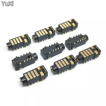 2 шт., разъём для наушников, 4,5 мм, с золотым покрытием