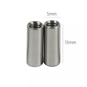 2 шт., резьбовые втулки из нержавеющей стали, диаметр 5 мм