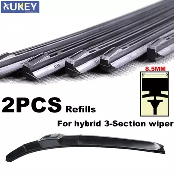 2 шт. резиновые стержни для переднего стекла, гибридная щетка стеклоочистителя 14 "16" 18 "20" 22 "24" 26 "автомобильные аксессуары, мягкая замена