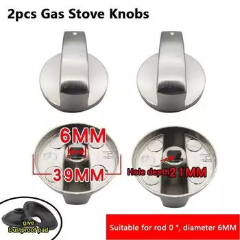 2 шт. Ручки для газовой плиты Gmarty серебристые