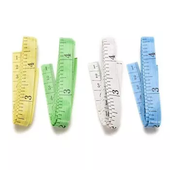 2 шт. рулетка для измерения размеров тела, швейная лента, мягкая плоская, 59 дюймов, случайный цвет, 1,5 м, швейная линейка