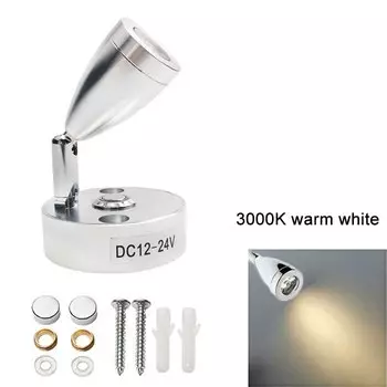 2 шт. серебряный LED светильник для чтения GY DC12V-24V