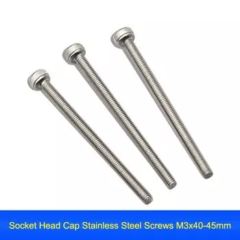 2 шт. M3x40-45 мм винты из нержавеющей стали с шестигранной головкой для 3D-принтера болты из нержавеющей стали аксессуары для 3D-принтеров