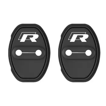 2 шт. силиконовая автомобильная дверная подушка, дверной замок, пряжка, защитный чехол для Volkswagen VW Bora MK7 Beetle Touran Tiguan GTI R Line