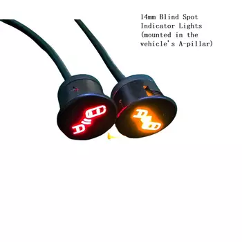 2 шт., система обнаружения слепых зон автомобиля, сигнальная лампа, автомобильный индикатор мониторинга слепых зон, автомобильная электроника, датчики парковки