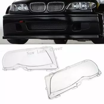 2 шт., Сменное стекло для автомобильных фар BMW E46 318i/320i/ 325i/ 325xi/ 330i/330xi 2002-2005