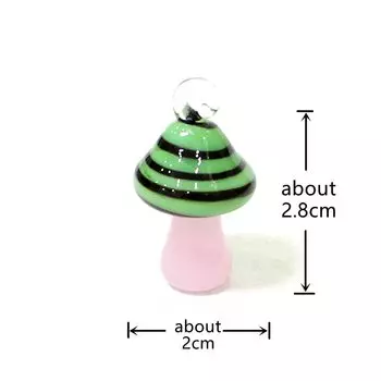 2 шт., стеклянные подвески-грибы JSSMTLP