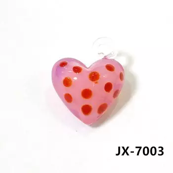 2 шт. стеклянных сердечек GLASS MOUSE