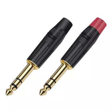 2 шт. стерео разъемы 6,35 мм R TC145 черные и красные