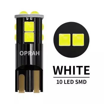 2 шт., суперъяркие автомобильные лампы T10 W5W 3030 10SMD